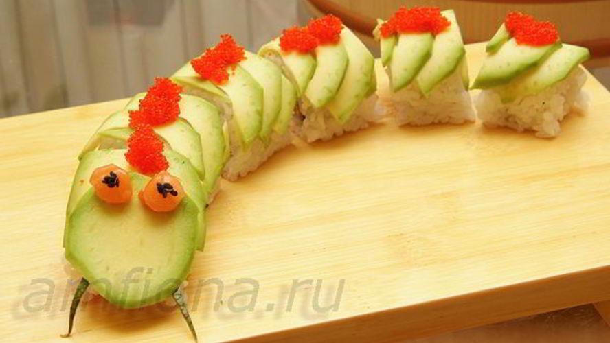 Рецепт ролл гусеница