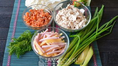 роллы из блинчиков с разной начинкой