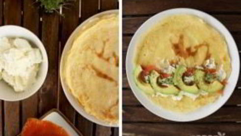 роллы из блинов с семгой