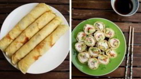 роллы из блинов с семгой