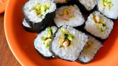 роллы с креветкой