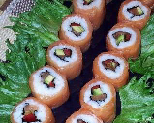 Роллы с лососем