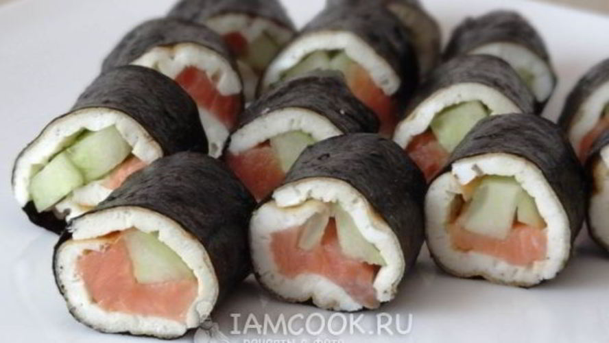 Рецепт роллы с яичным блинчиком