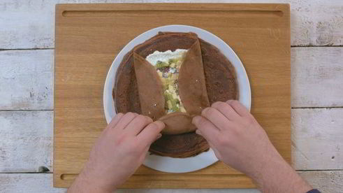 сладкие блинные роллы