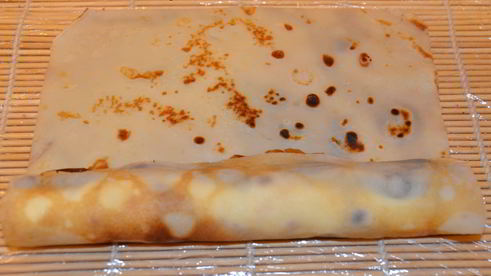 сладкие роллы из блинов