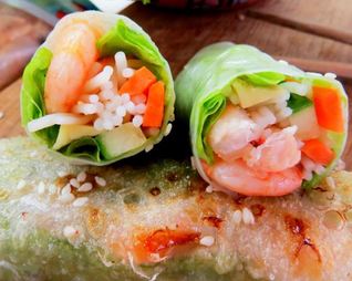 Спринг-роллы с креветками