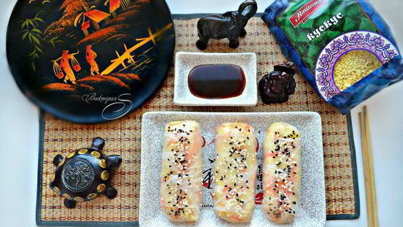 Рецепт Спринг-роллы с кускусом и овощами