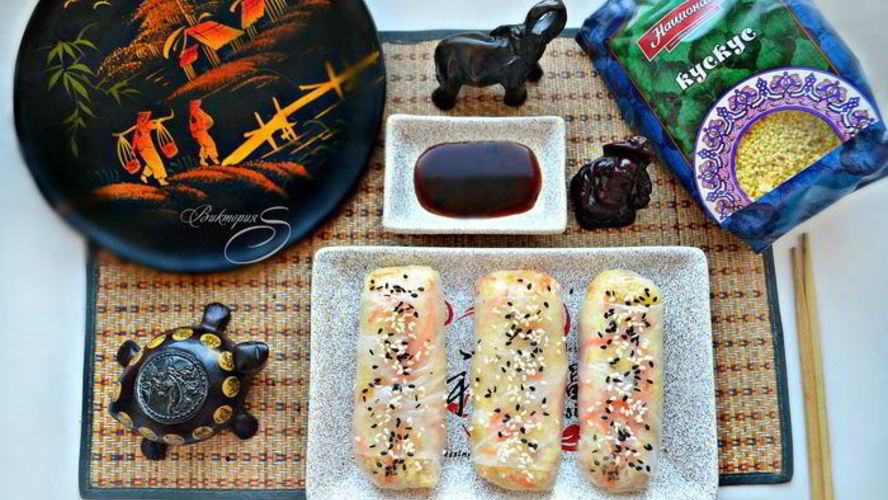 Рецепт спринг-роллы с кускусом и овощами