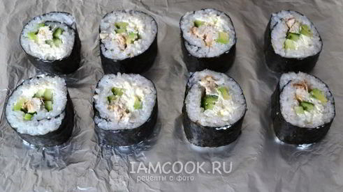 запеченные роллы с курицей