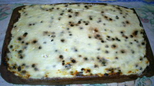 быстрый шоколадно-творожный рулет