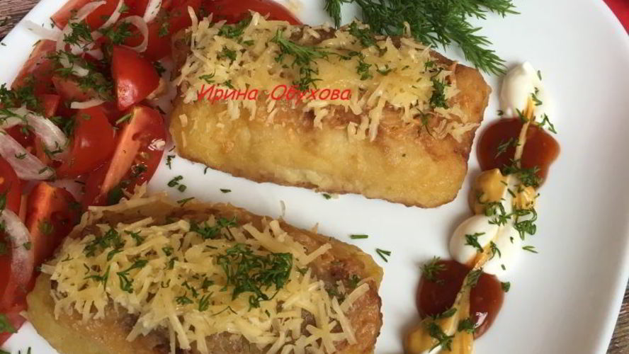 Рецепт картофельные рулетики с мясом
