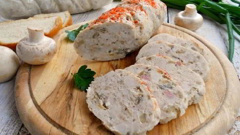 куриный рулет с грибами