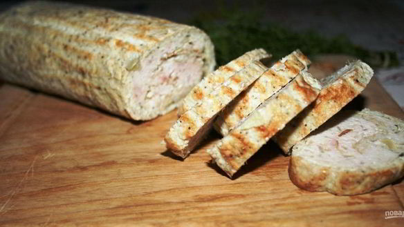 Рецепт Куриный рулет с омлетом