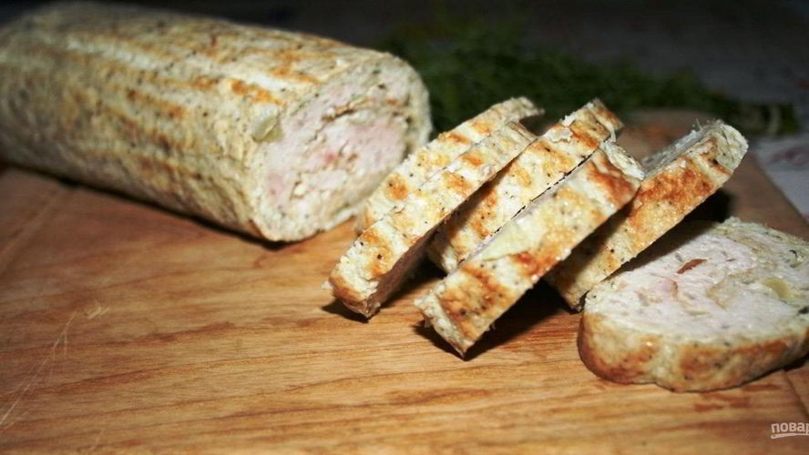 Рецепт куриный рулет с омлетом