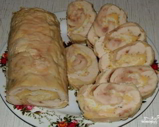 Куриный рулет запеченный в духовке