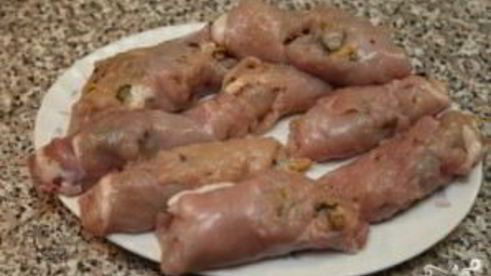 куриные рулеты в молоке