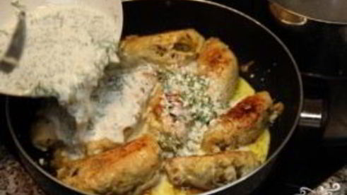 куриные рулеты в молоке