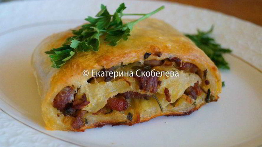 Рецепт мекленбургский картофельный рулет с начинкой из мяса и зелени