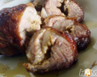 Мясной рулет с горчицей