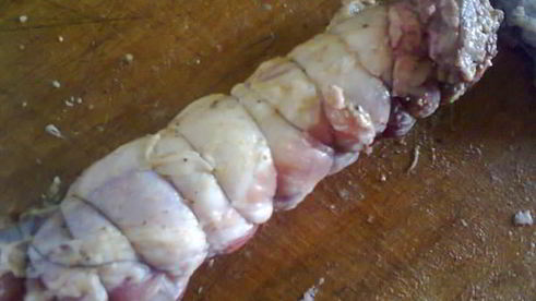 мясной рулет с горчицей