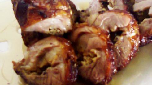 мясной рулет с горчицей