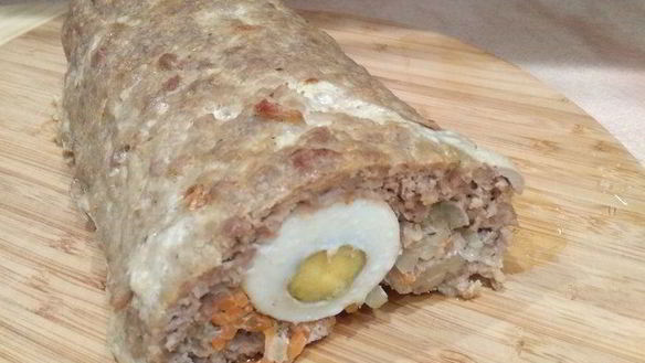 Рецепт Рулет из фарша с овощами