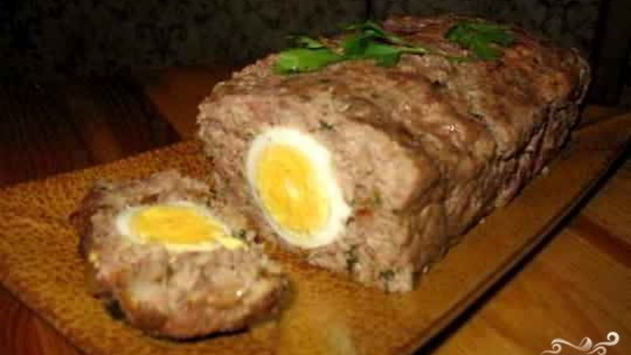 Рецепт рулет из фарша с яйцом