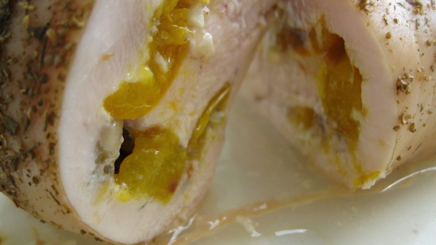 Рецепт рулет из курицы с алычой и грецкими орехами