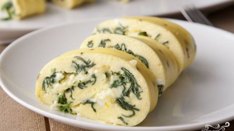 Рецепт рулет из яйца с сыром