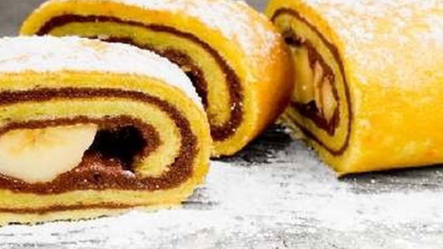 Рецепт рулет медовый с бананом
