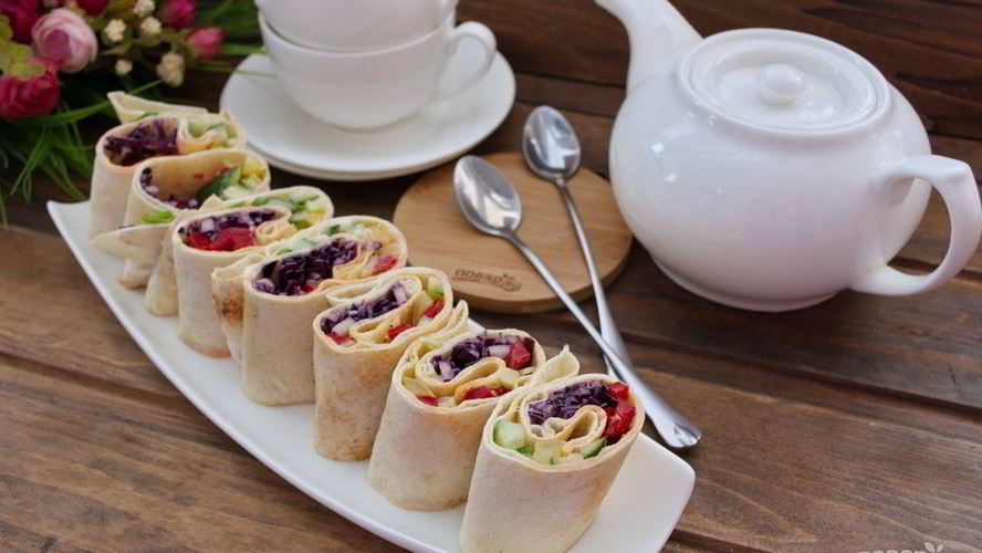 Рецепт рулет радуга с овощами