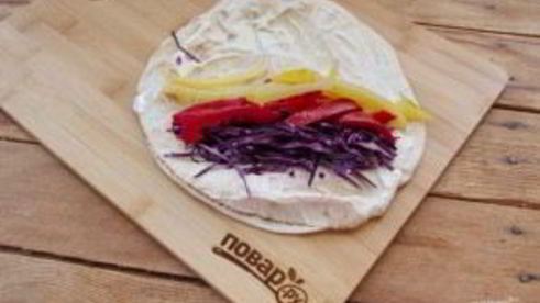 рулет радуга с овощами