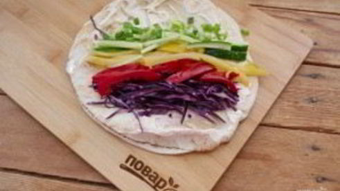 рулет радуга с овощами