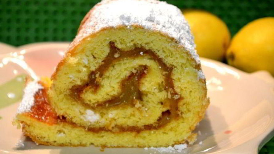 Рецепт рулет с лимонным курдом