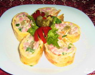 Рулет с ветчиной