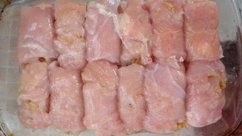 рулетики курино-дынные в сливочно-имбирном соусе