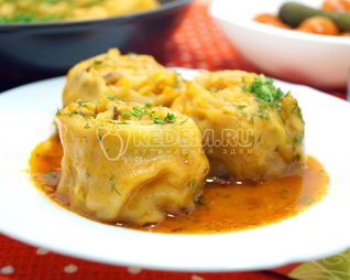 Рулетики с грибами Постные