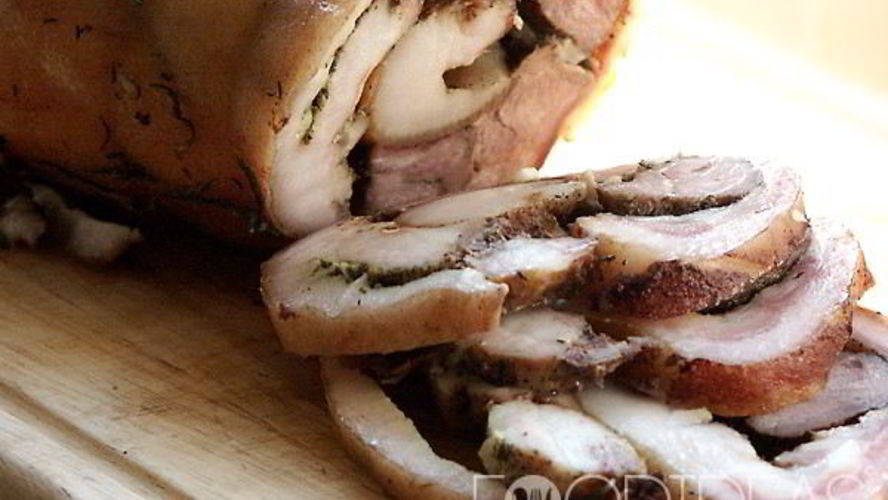 Рецепт вареный рулет из сала