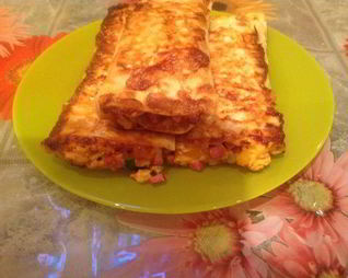 Вкусный рулетик из лаваша