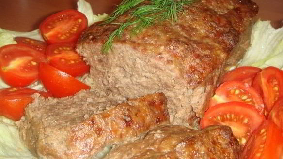 Рецепт Запеченный мясной рулет из говядины и свинины