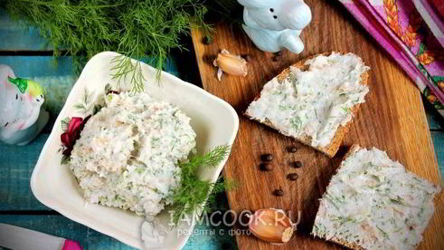 сало с чесноком и укропом