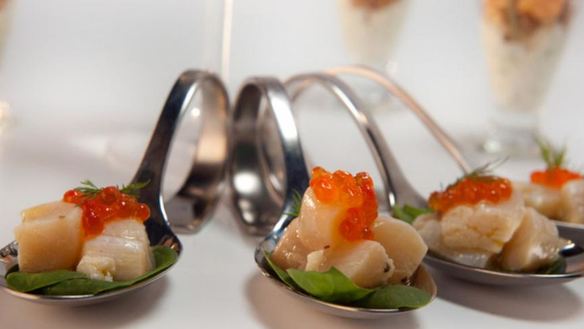 Рецепт Севиче из гребешков с красной икрой