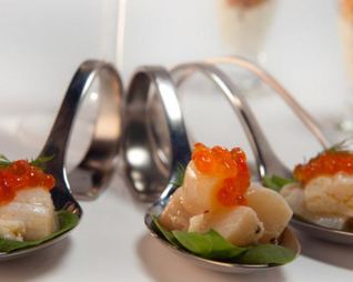 Севиче из гребешков с красной икрой