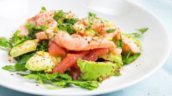 Рецепт Севиче из лосося с авокадо и розовым грейпфрутом