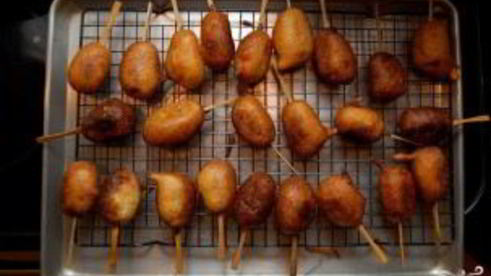 сосиски в кляре на палочке