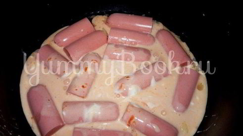 сосиски в сметанно-томатном соусе из мультиварки