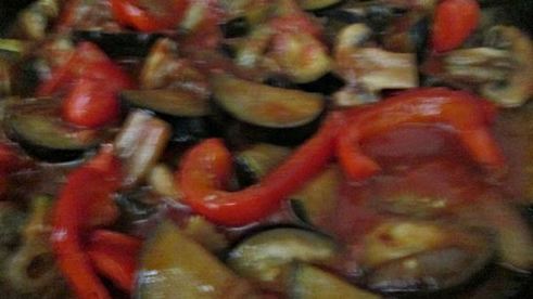 соте из баклажан с грибами