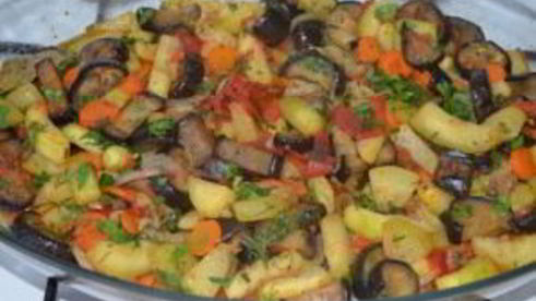 соте из баклажанов и кабачков
