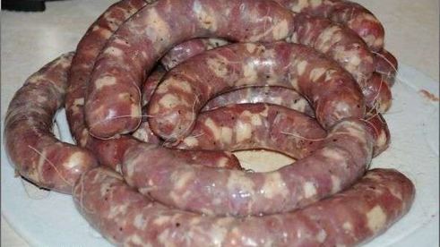 свино-говяжья домашняя колбаса
