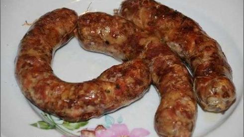 свино-говяжья домашняя колбаса